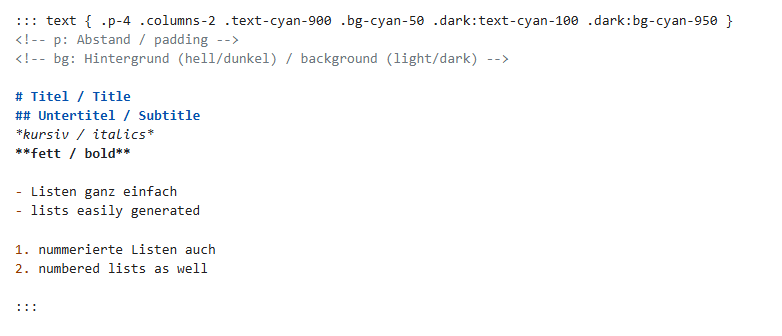 Programmiercodes Deutsch